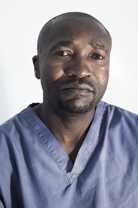Mohamed Alimamy Bangura. Dresser. Worker of the Ebola Treatement Center of Moyamba. Sierra Leone.